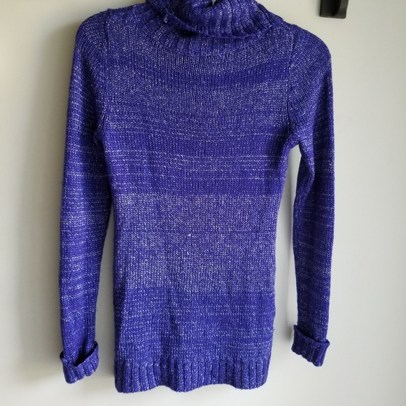 🧥 COBALT BLUE COWL NECK SWEATER - Picture 2 of 8